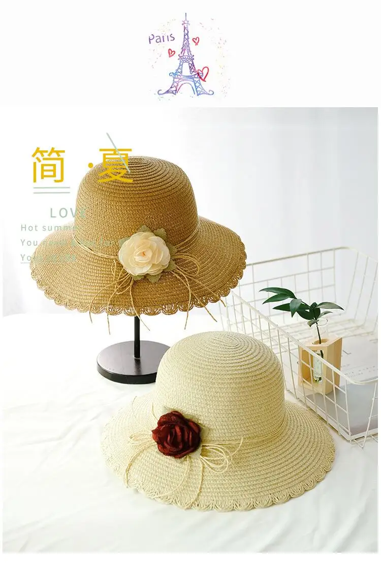 SUOGRY Лето 2018 г. Новые популярные модные женские повседневное соломы Простой Классические шапки для женщин Корейский складной цветок пляжные