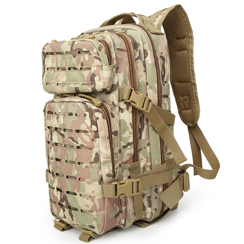 

600D Oxford Outdoor Sports Tactical Backpack Waterproof Laser Cutting MOLLE 3P Military Tactical Backpack for Outdoor activity