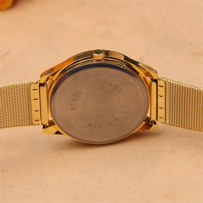 Women watches Luxury Fashion dress Women Ladies Gold Stainless Steel Mesh Band Wrist WatchWomen Wholesale #2AP16B (6)