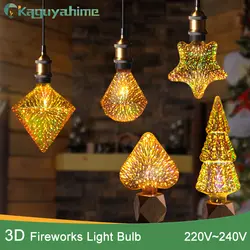 Kaguyahime Новый 3D светодио дный Star светодиодные лампы украшения лампочка Эдисона E27 220 В в A60 ST64 Star/Сердце/светодио дный Diamond для рождественской