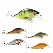 5 Color 3.5″/10.7g Bionic Crankbait 3D Eyes Fishing Lure Unique Body textures Fish Bait 6# Strong Treble Hooks pesca HML11B