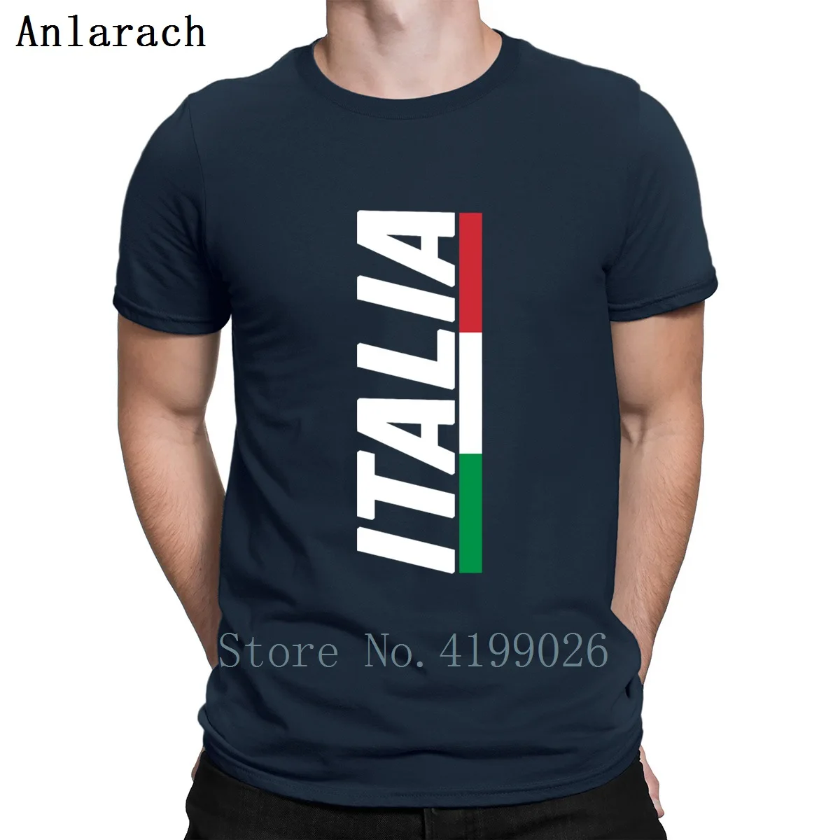 Мужская футболка с надписью I'm Italian I Love Flag Azzu базовая большого размера весенне