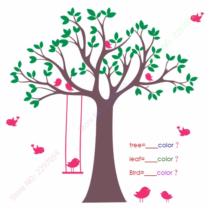 Autocollant Mural D Arbre De Pepiniere Pour Bebe Autocollant Mural D Arbre A Oiseaux Sparadrap Pour Chambre D Enfants Papier Peint D Arbre A Faire Soi Meme Decors Muraux Pour Enfants Aliexpress