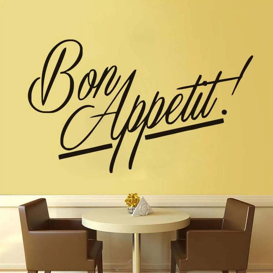 New Fashion Kitchen Removable Wall Sticker Bon Appetit French Vinyl Diy Decals Quotes Calligraphy Posters Mural Art Home Decal New Fashion Kitchen Removable Wall Sticker Bon Appetit French Vinyl Diy Decals Quotes Calligraphy Posters Mural Art Home Decal