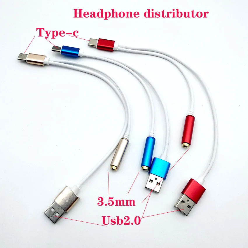 

2 in 1 Type C to 3.5 mm Charger Headphone Audio Jack USB C Cable Portable Type-C to 3.5mm Connector Adapter for Mobile Phone