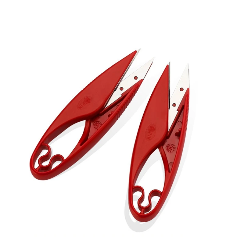 

1pcs Plastic Handle Sewing Scissors Yarn Thread scissors Embroidery Cross-stitch Cutter Cutter U Shape Scissor DIY Supplies Tool