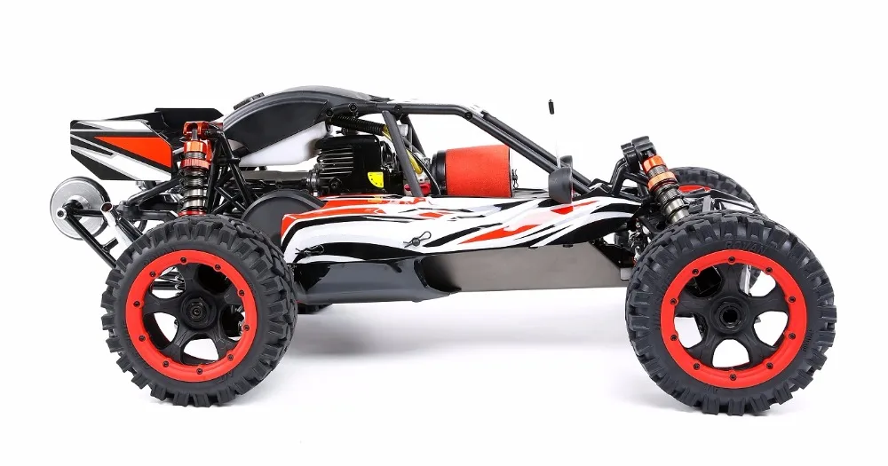 Qbaja Mini baja 29cc Powerfull 2t engin 2,4g пульт дистанционного управления переднее колесо может прыгать