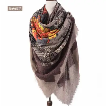 

Pashmina Scarf Wool Scarf Luxury Brand Print Scarfs High Quality Natural Fabric Winter Wool Scarf Women Free Shipping