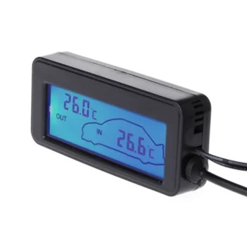 

1PC Mini LCD Display Digital Thermometer Car Inter/Exter Thermometer Embedded Electronic Digital Thermometer 5