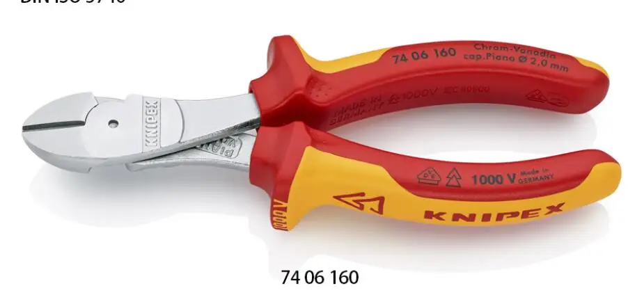 

German KNIPEX KENIPACK 74 06 180 Labor-saving Insulated diagonal pliers 74 06 180