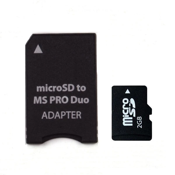2GB Micro SD add Memory Stick Pro Duo Adapter equal 2GB MS Pro Duoin