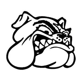 

11.7*9.9CM Angry Bulldog Stickers Personality Reflective Vinyl Decal Car Styling Motorcycle Decoration Black/Silver S1-0645