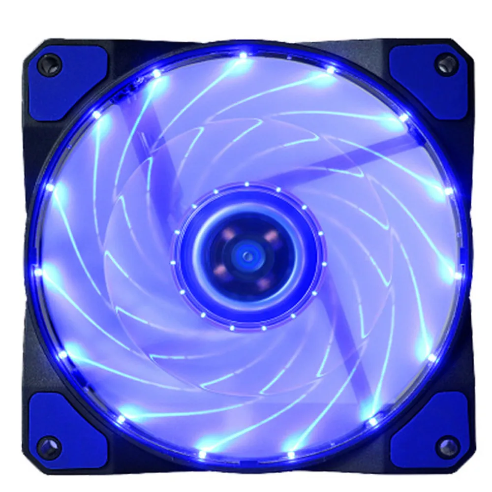 

BINMER CPU Cooling Cooler Fan 15 RGB LED Light Quite 120mm DC 12V 4Pin PC Computer Case Cooling Cool PC Fan Heatsink Black L0429