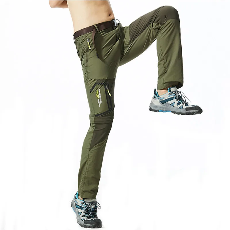 ZXQYH, летние мужские быстросохнущие штаны, 6XL, уличные спортивные штаны, для кемпинга, походов, дышащие брюки, водонепроницаемые, съемные, плюс штаны