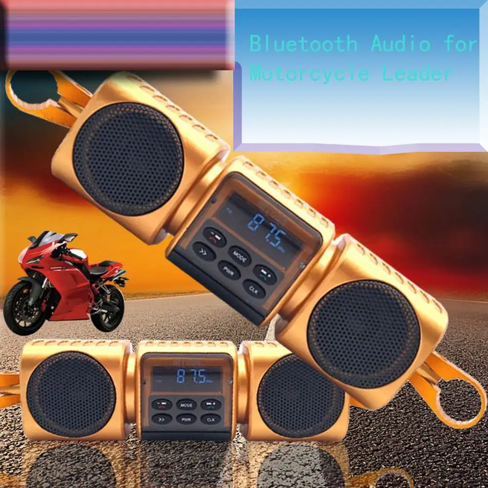 12V черный мотоцикл MP3 музыкальный плеер Bluetooth стерео колонки fm-радио с светодиодный водонепроницаемый дисплей