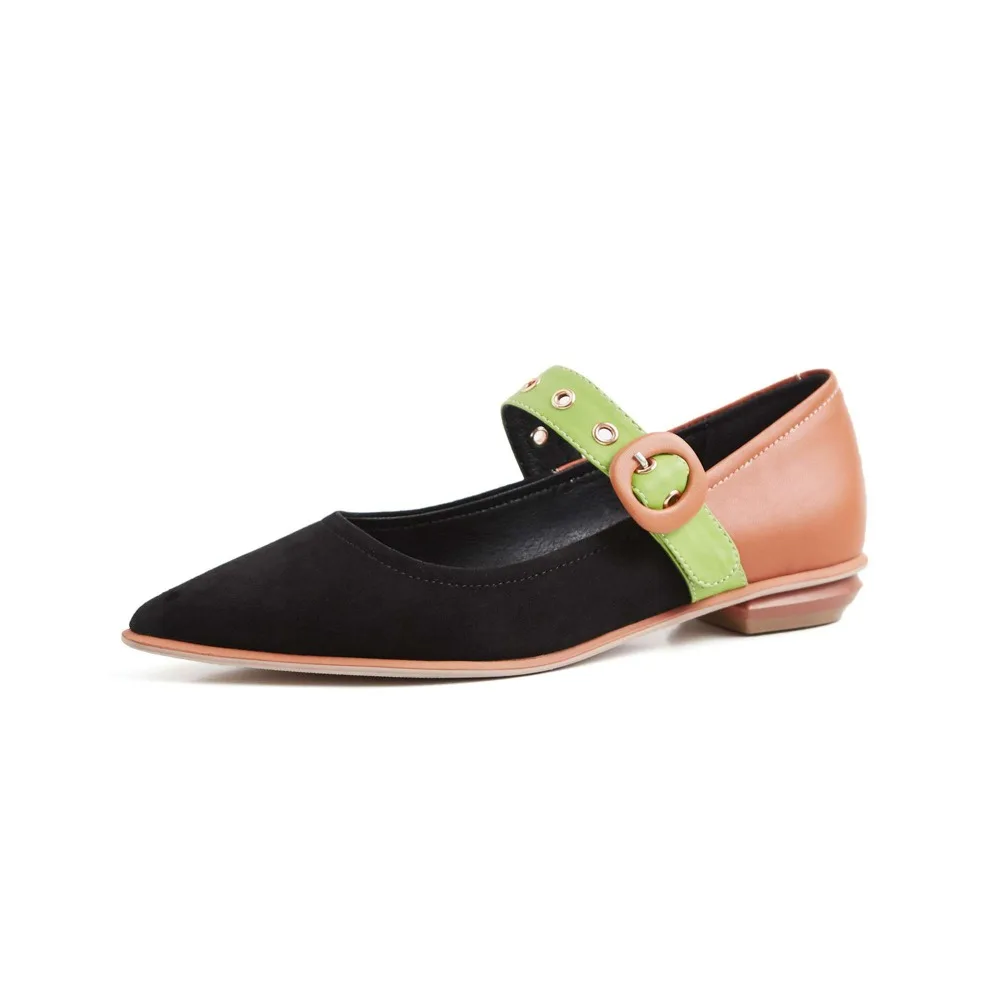 Oxford Vintage Correa Bombas Olla Conciso Genuino Punta Fiesta Beige Mujer L01 De Estilo Negro Zapatos Krazing Marca Colores Mezclados Cuero Hebilla negro Y wd0864q4n7