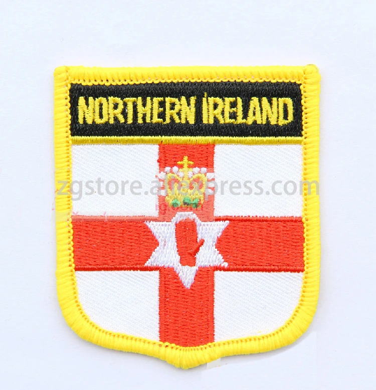 Embroidery Patches National flag Emblem Badge Shield Patches NORTHERN