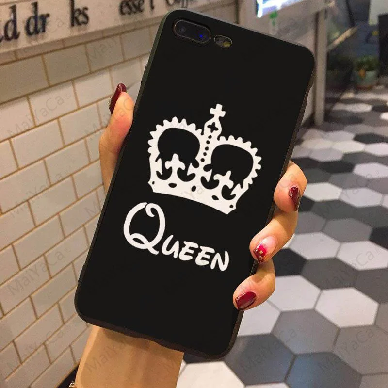 MaiYaCa King and queen Coque Shell чехол для телефона Apple iPhone 7 7plus X 8 8plus 6s 6 6plus 5 5S XR XSMax - Цвет: 9