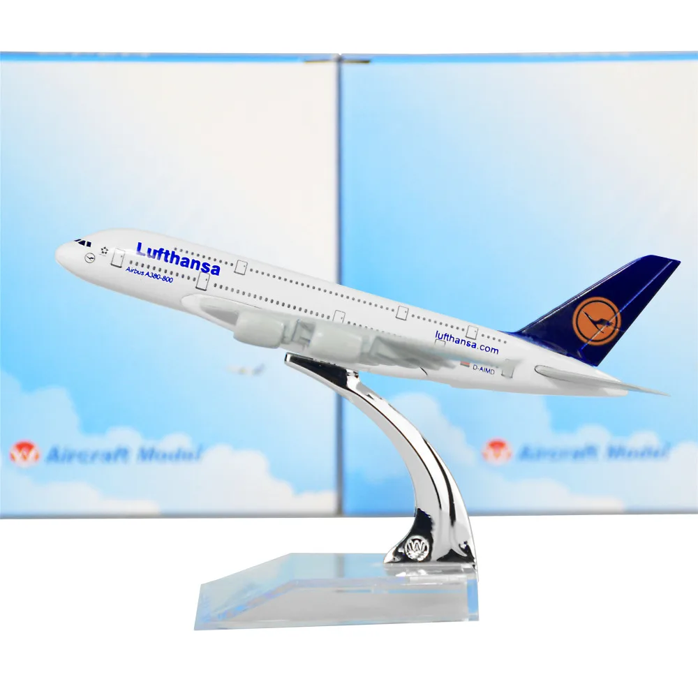 

Germany Deutsche Lufthansa AG A380 14.5cm solid metal alloy model aircraft child Birthday gift plane models Free Shipping