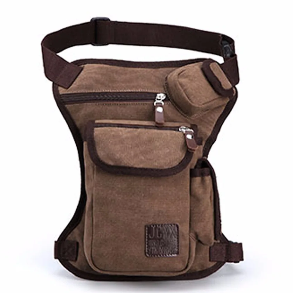 New Men Canvas Rider Hip Bum Belt Drop Leg Bag Fanny Waist Pack Vintage