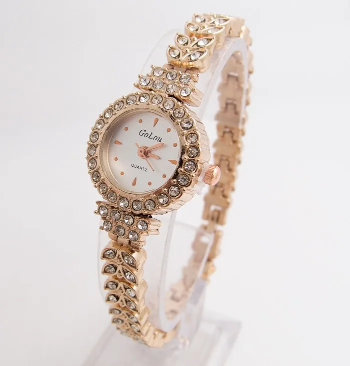 Горячая Распродажа, модные часы из розового золота для женщин, женские часы с кристаллами, кварцевые наручные часы, relogio feminino G-022 - Цвет: Белый