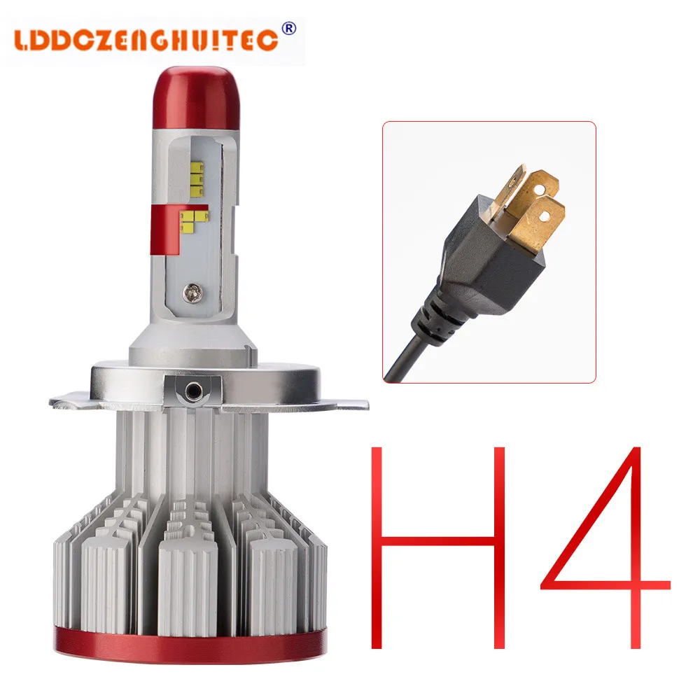 

LDDCZENGHUITEC Car LED Headlight Bulb H4/H7/H11/H13/9005/9006/H3/H1 Hi-Lo Beam ZES CSP Car Headlights 64W 6000LM Auto 12V