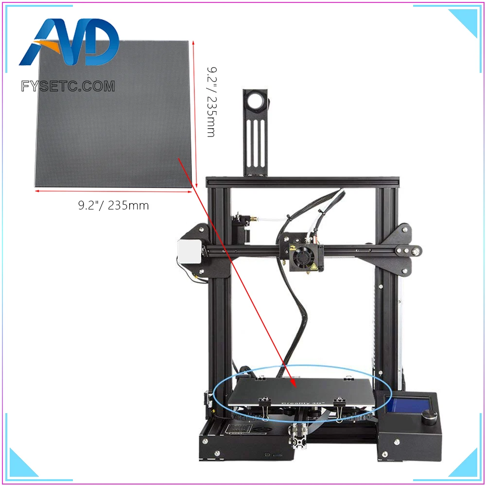 Платформа для 3D принтера Ultrabase Подогреваемая платформа стеклянная панель
