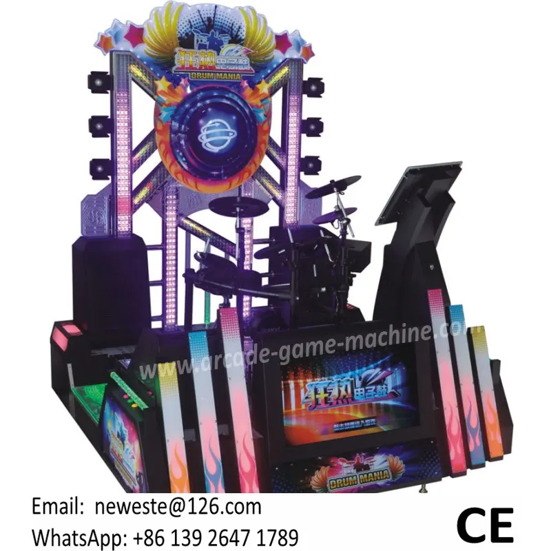 Amusement Crazy Jazz Electronic Drum Music Coin Operated Simulator Game