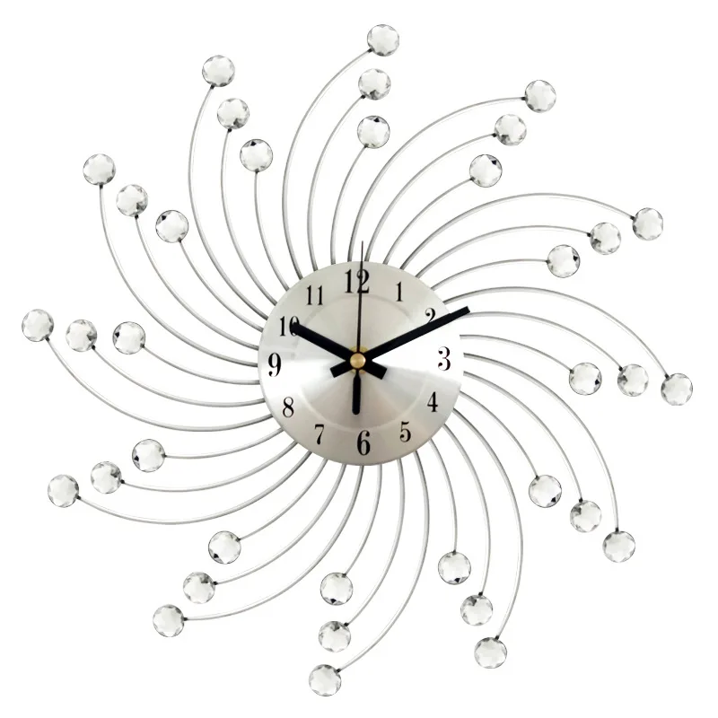 Европейские минималистичные креативные настенные часы для гостиной, бесшумные часы, современные домашние часы, модные декоративные кварцевые часы, горячая Распродажа - Цвет: B    3333CM
