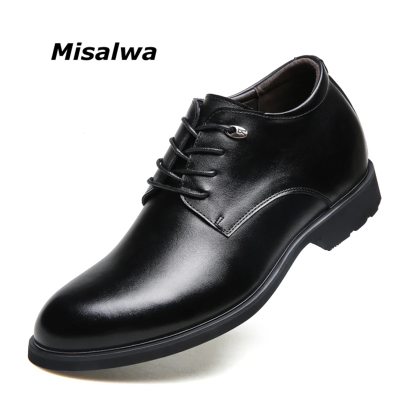 

Misalwa Height Increasing Elevator Shoes New Men Oxfords Elegant Men Formal Dress Shoes 2019 Bridegroom Shoes