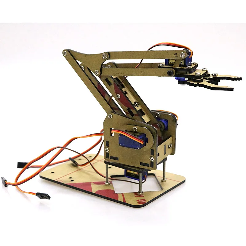 4 DOF Unassembly Acrylic Mechanical Arm Robot Manipulator Claw for