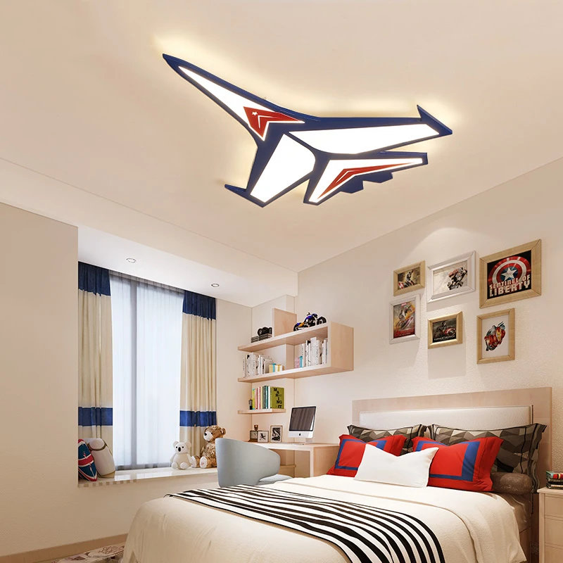

Children Plane Dreaming Modern Led Ceiling Lights For Children Room AC85-265V Room Deco Ceiling Lamp iluminacion