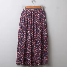 Makuluya, милая шифоновая женская уличная юбка с цветочным принтом в виде листьев, шикарные плиссированные юбки с высокой талией, винтажная Повседневная Уличная одежда в стиле панк, L6