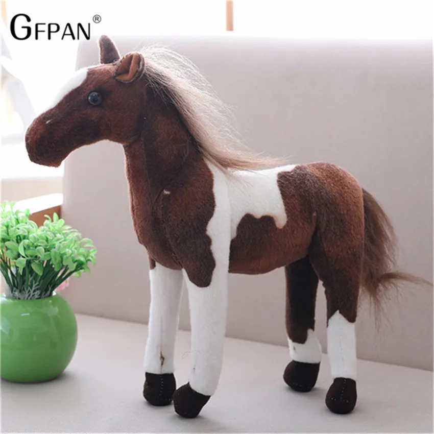 75 см Моделирование лошадь моделирование чучело плюшевые куклы Высокое качество Классическая Игрушка огромный размер Волшебный подарок для детей