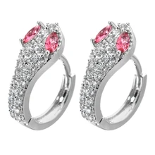 Высококачественные модные циркониевые серьги в форме змеи, ювелирные серьги для женщин/девочек для свадебной вечеринки