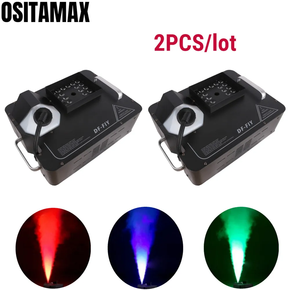 

2pcs/lot RGB 3IN1 LED 1500W Fog Machine Smoke Equipment with 24x3w LEDS Remote Control DMX Party DJ Stage Light