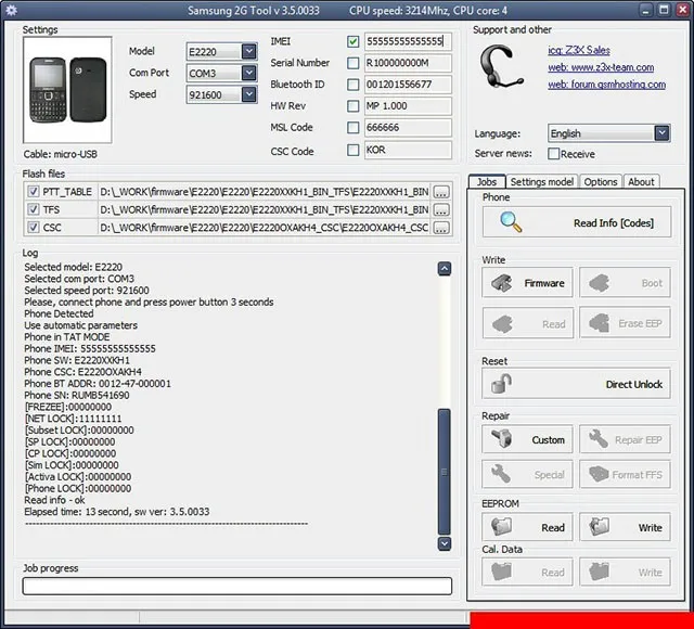 z3x pro Набор активированный для samsung и pro с 4 кабелем c3300k/P1000/USB/E210 для новых обновлений 7, S6 s5 Note4