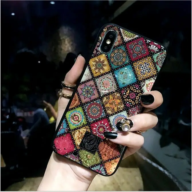 

Exotic Retro phone case for iPhone Xs max 6 7 8 plus Luxury mobile phone case tide brand phone cover