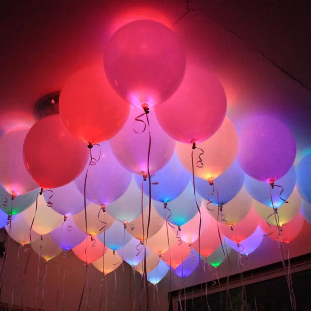 50 шт./лот светодиодный воздушный шар светильник s RGB мини лампы для бумажных