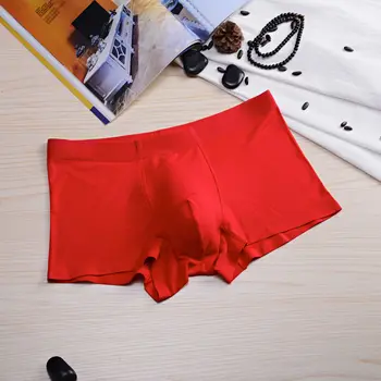 

Men's Red Panties Bamboo Fiber Red Panties Slim Men's Boxer