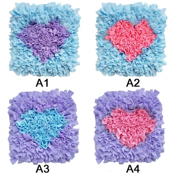 

Soft Heart Pet Dog Snuffle Mat Washable Dog Training Blanket Dogs Smelling Mat IQ Training Pressure Releasing Nose Work Toy