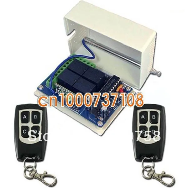 

DC12V 4CH Learning code 4 channel wireless rf remote control switch 315MHZ/433MHZ transmitter and receiver system