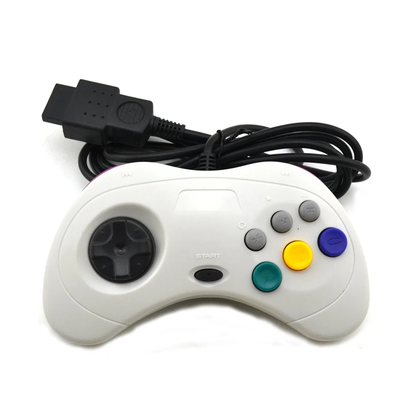 2 шт. Геймпад Классический игровой контроллер Joypad интерфейс для SEGA Saturn оригинальная консоль - Цвет: Белый