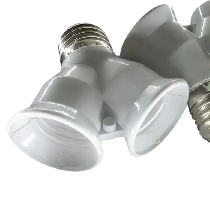 E27 к 2xE27 светодиодный галогенный свет база лампы разъем для конвертера, адаптера MU