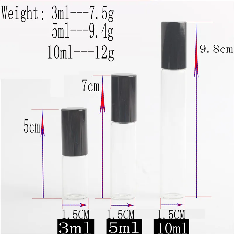 Ynzzio 3 мл 5 мл 10 мл стеклянная бутылка в рулоне с роликом из нержавеющей стали маленькая бутылка с эфирным маслом(50 шт./лот