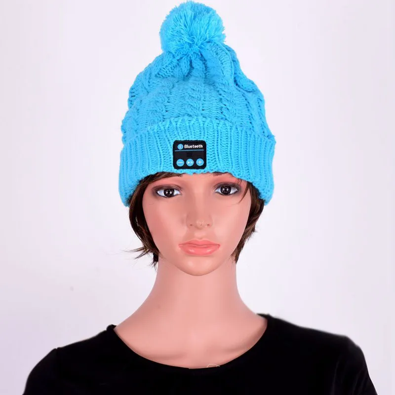 Мягкая теплая шапка бини Беспроводная Bluetooth умная шапка наушники гарнитура динамик микрофон