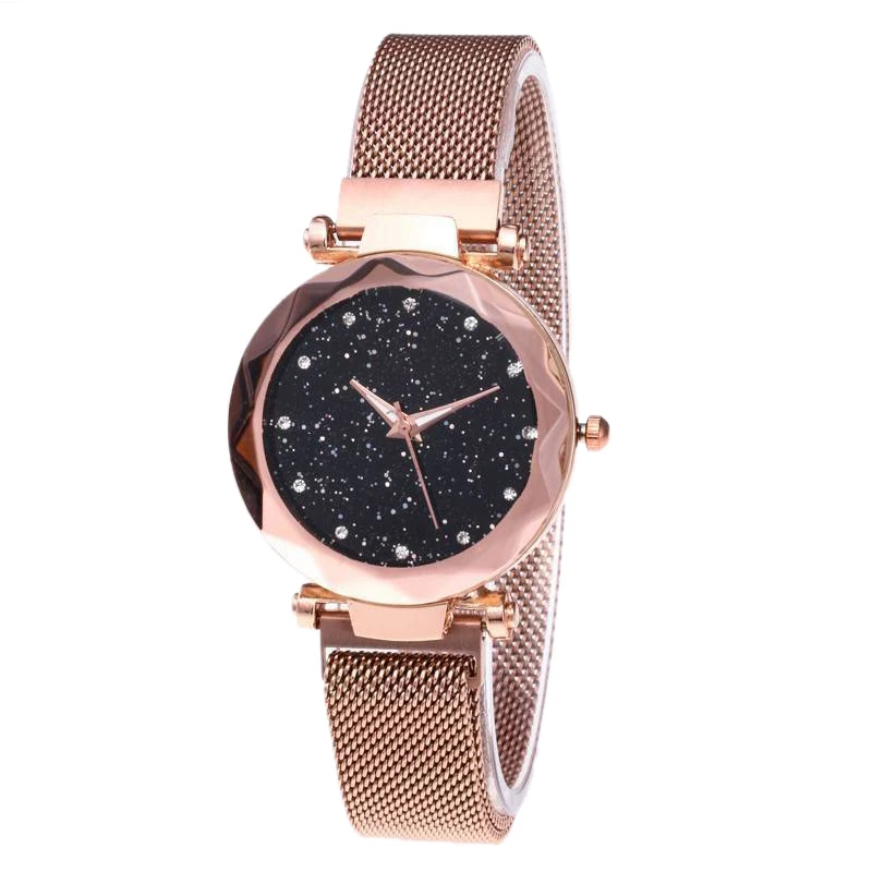 

Ladies Watch Starry Sky Diamond Dial Women Bracelet Watches Magnetic Stainless