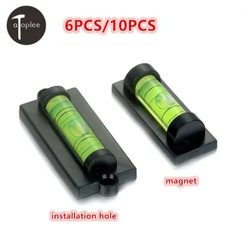 

6/10PCS Mini Bubble Level Spirit Level Small Spirit with Installation Holes/Magnet Water Measure Level Tools