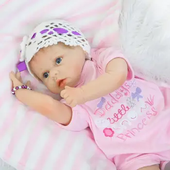 

New 55CM Lifelike Real Soft Silicone Baby Reborn Doll Bebe Reborn Girls Lovely Realistic Newborn Babies Doll Baby gifts