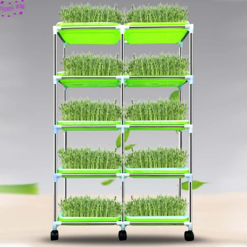

NEW 1 set Soilless Cultivation Support Shelf Seedlings Sprout Tray Bracket Hydroponic Bean Vegetable Garden Nursery Pot Support